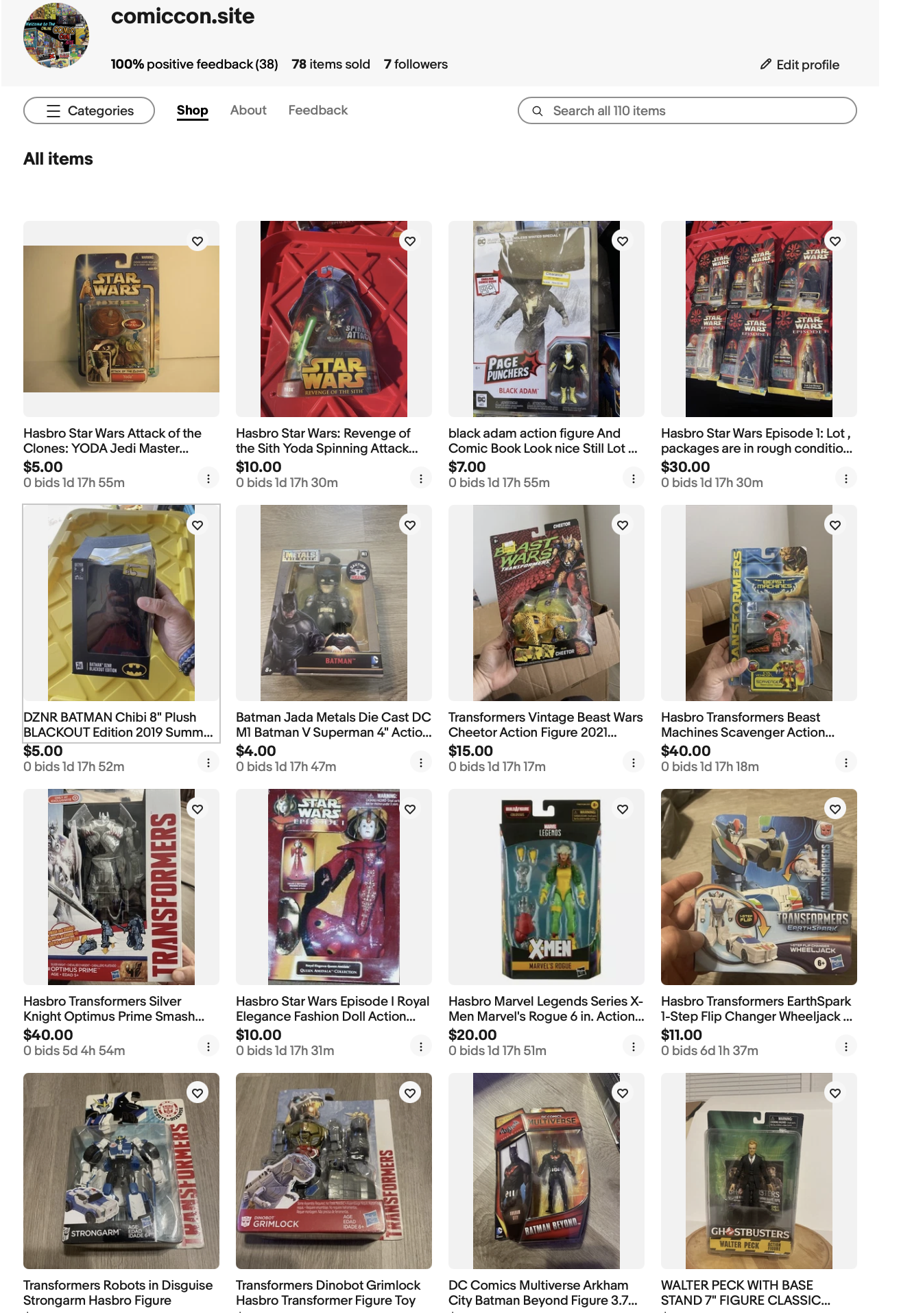 7-8-25-Tuesday’s Online ComicCon Flyer + Our eBay shop.